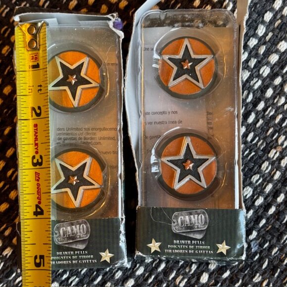 Vintage Borders Unlimited Camo Star Drawer Pulls - Picture 5 of 8
